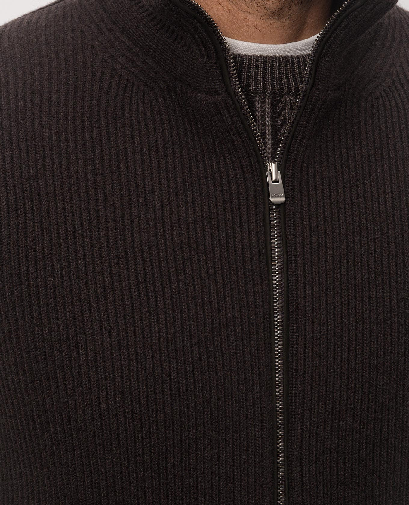 Brown cashmere vest Agnona 5