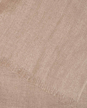 Brunello Cucinelli Brown stole made of cashmere and silk with lurex MSCDAR097