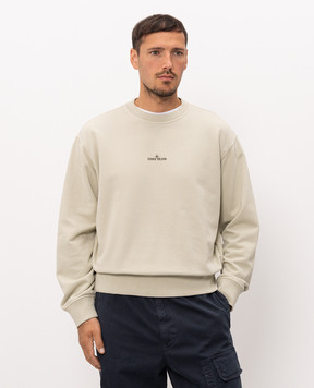 Stone Island Beige sweatshirt with logo print L2S156100039S0477