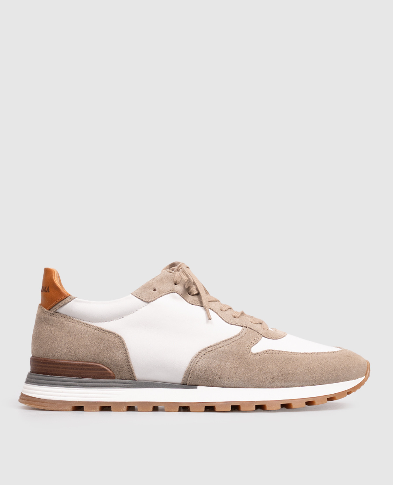 Nubuck sneakers with patch