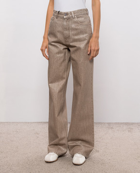Kiton Beige jeans with lurex DJ60103K0505L