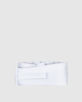 Dore & Rose Blue striped silk sleep mask DEEPSLEEPMASK