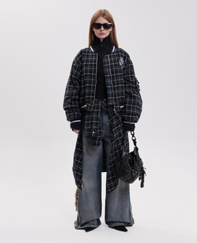 SSHEENA Checked bomber jacket 26FWBAMBUTF26017