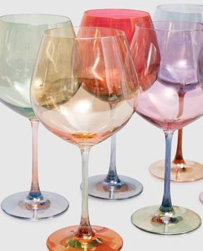 Griffe Set of glasses with holographic effect 6 pcs LU327665
