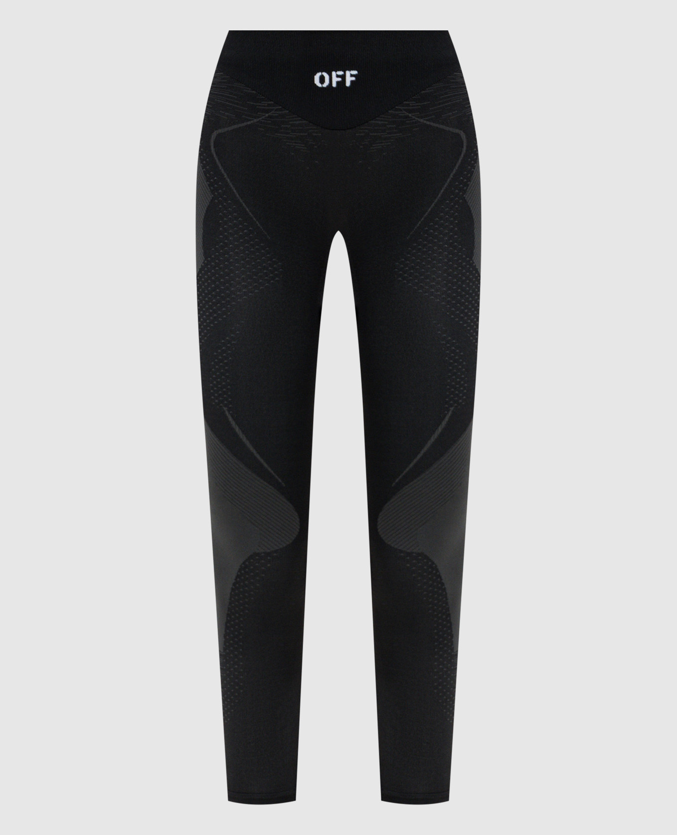 Czarne legginsy wyścigowe z logo