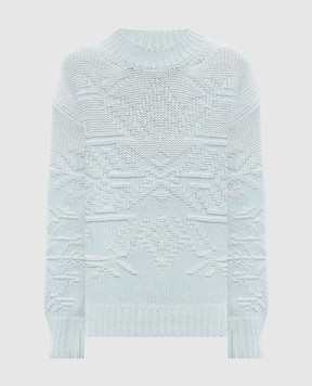 Herno Blue wool and cashmere sweater MG000258D70381