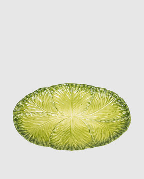 Au Bain Marie Green ceramic oval dish Cabbage ABMBAACHPL1