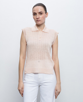 Peserico Pink top with linen M99150F1209386