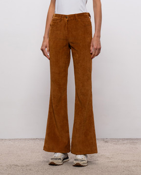 Moncler Brown corduroy flared pants L20932A000045964B