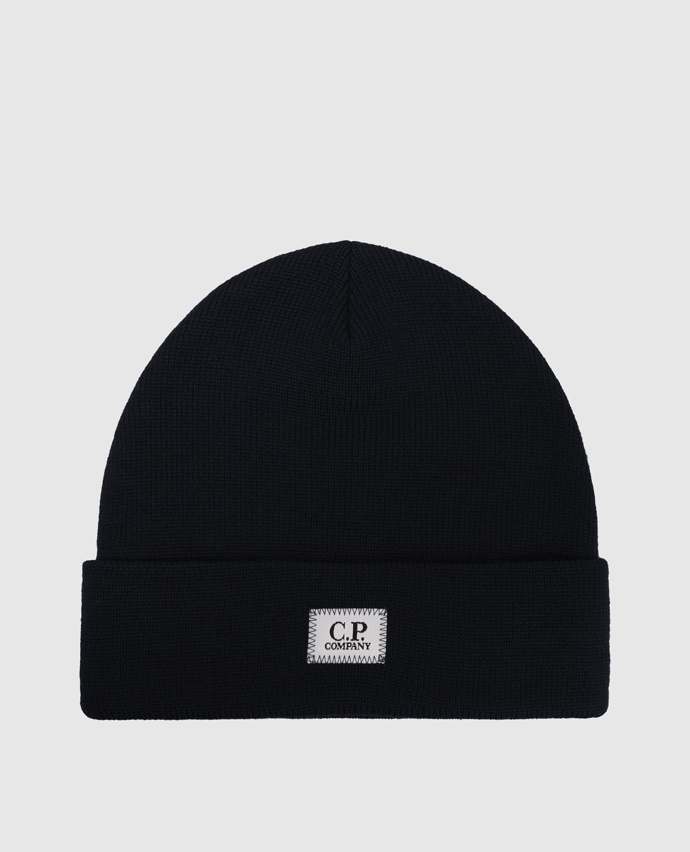 

Blue wool hat with logo C.P. Company