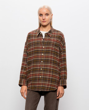 R13 Khaki checked shirt R13WR004R932B