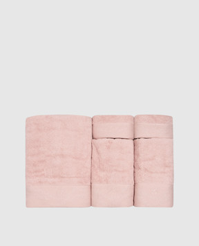 Blumarine Home Set of pink Crystelle terry towels with embroidery 5 pcs H0000230044