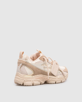 Off-White Beige Be Right Back logo combination sneakers OWIA289F25LEA0016404