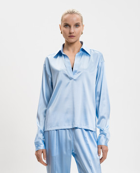 Tom Ford Blue silk blouse TS2144FAX881