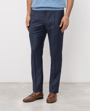 Stefano Ricci Blue wool pants M1T6100022W0020U