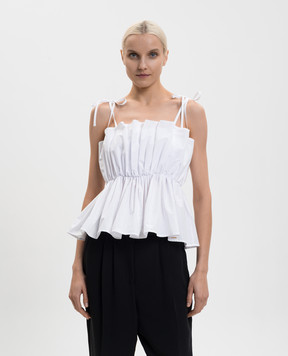 Twinset White top with drapery 261TF2031