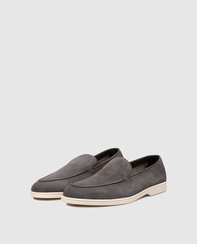 Doucal's Gray nubuck loafers DU3413NWMAUY288