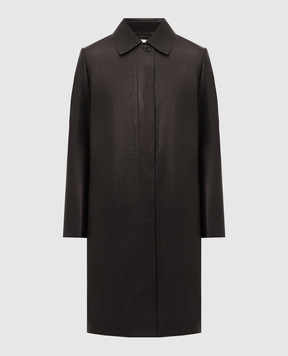 The Row Cintia black leather coat 10993L640