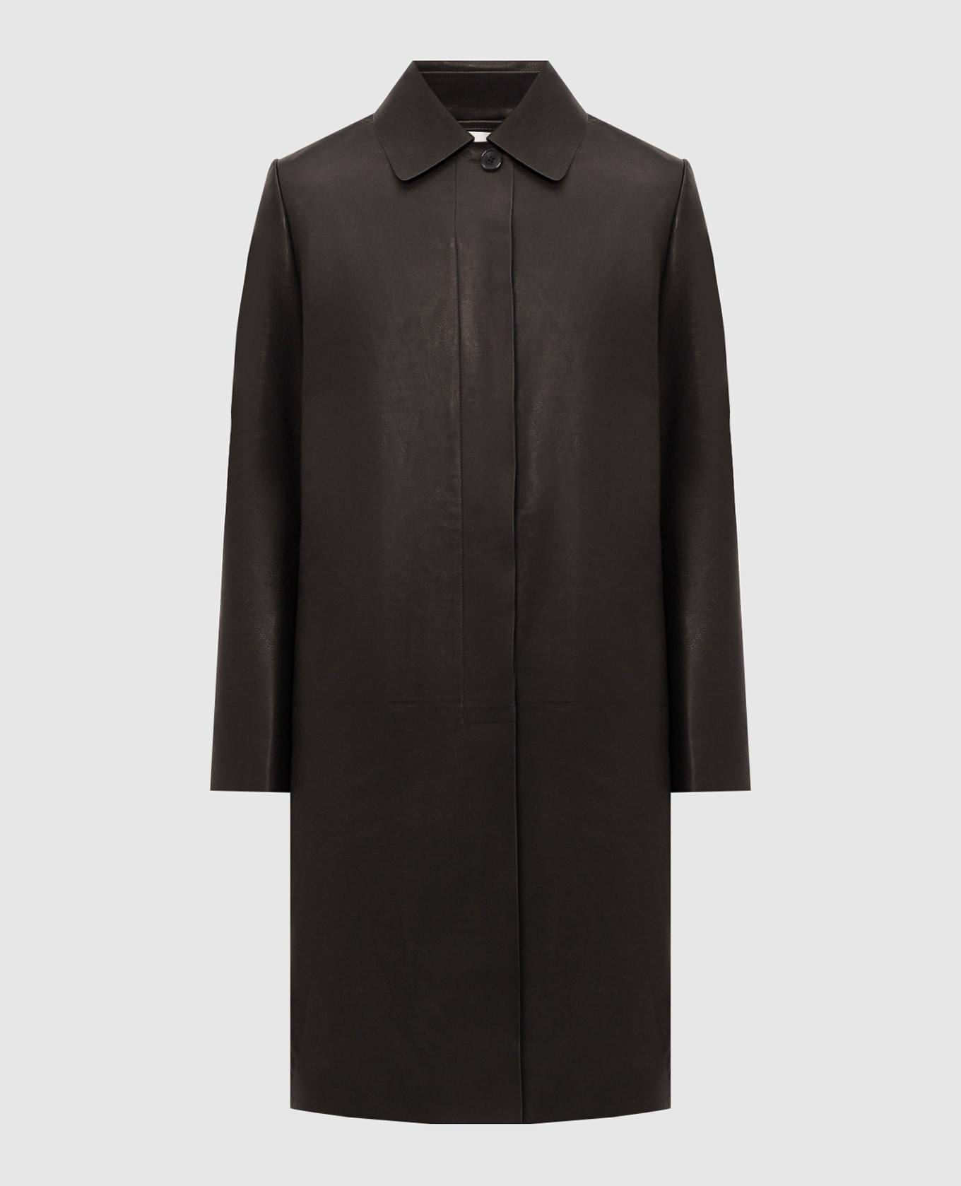 

Cintia black leather coat The Row