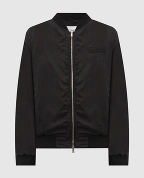 Iceberg Black bomber jacket with logo patch O0905287