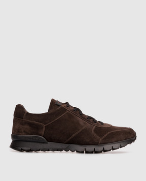 Kiton Brown suede sneakers USSA114N01490