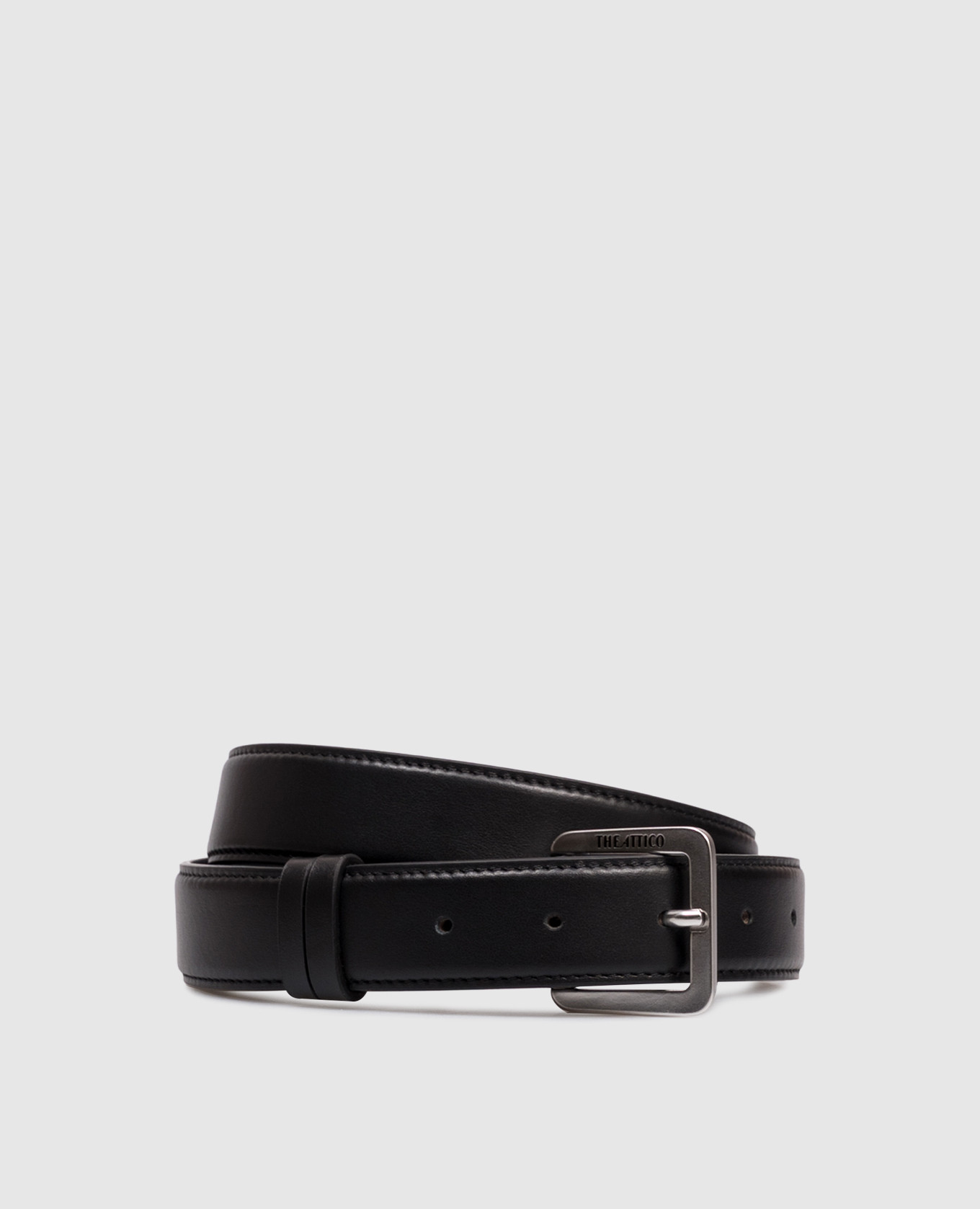 Black leather belt