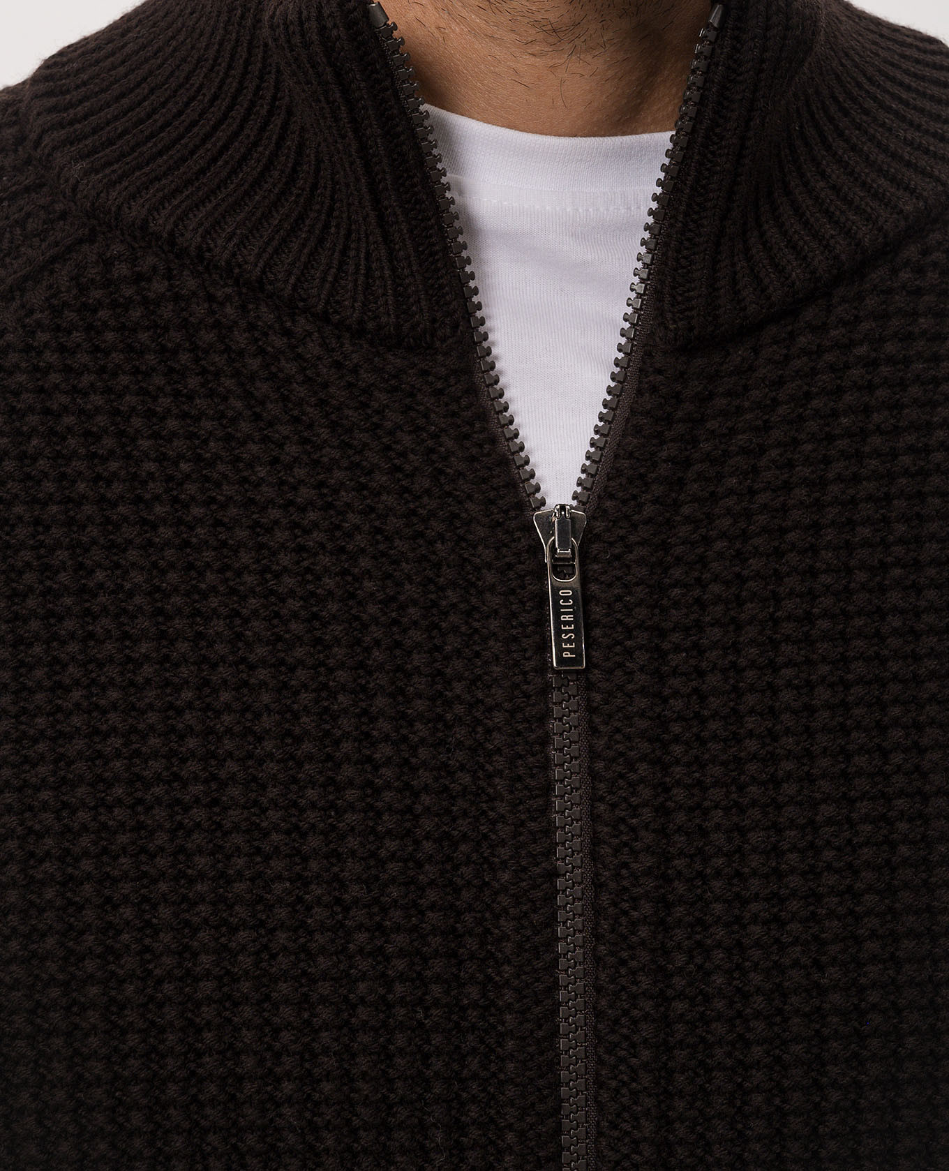 Brown wool cardigan Peserico 5