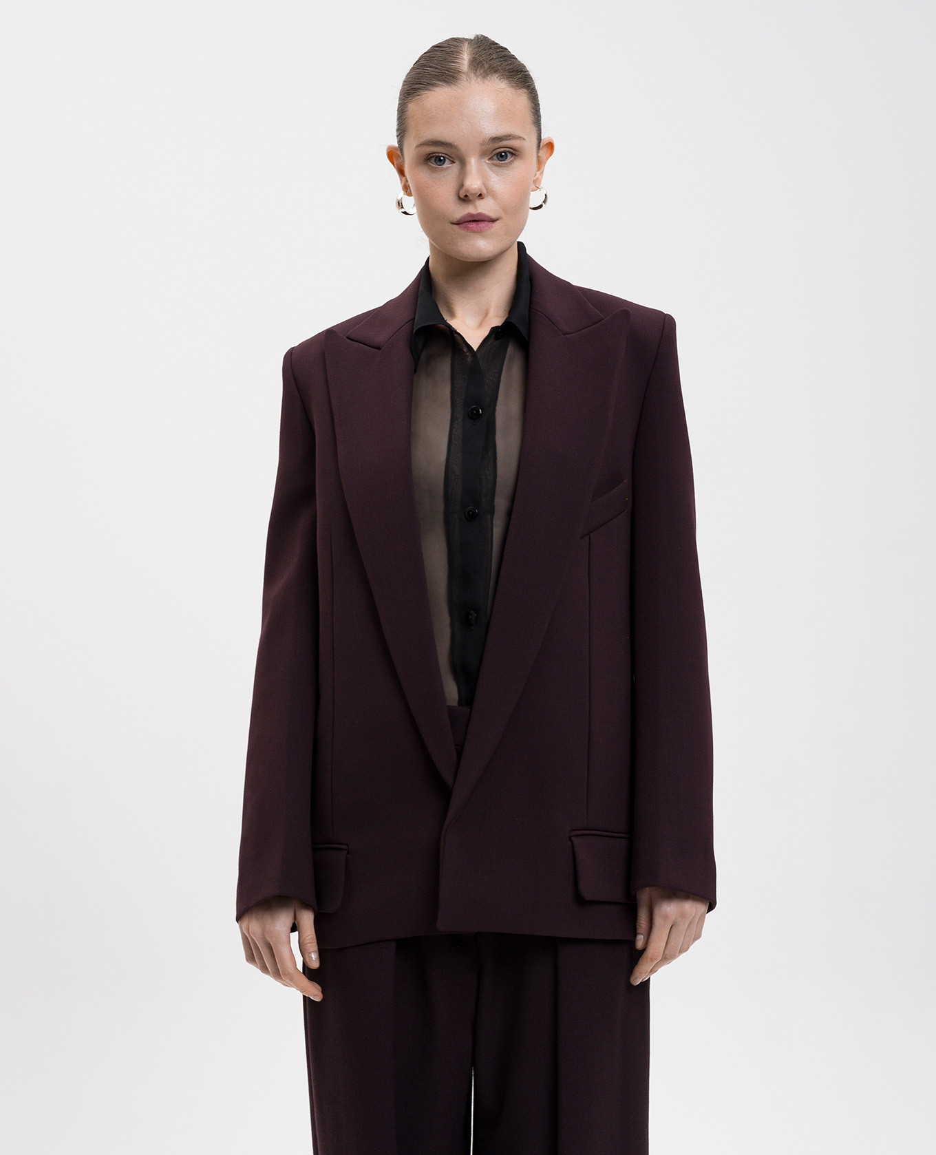 Purple jacket with wool Victoria Beckham 3