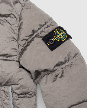 Stone Island Khaki children's down jacket with logo patch L2S164100006S001914