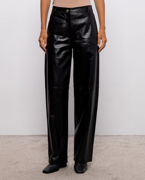 Max Mara Black leather pants LEGNO MSTLEGNO