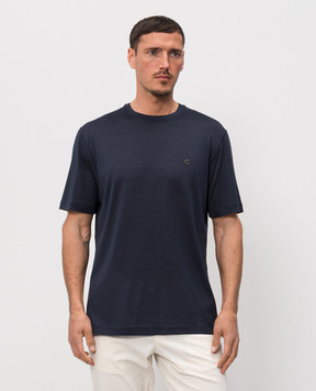 Castangia dal 1850 Blue silk t-shirt PDA12S26