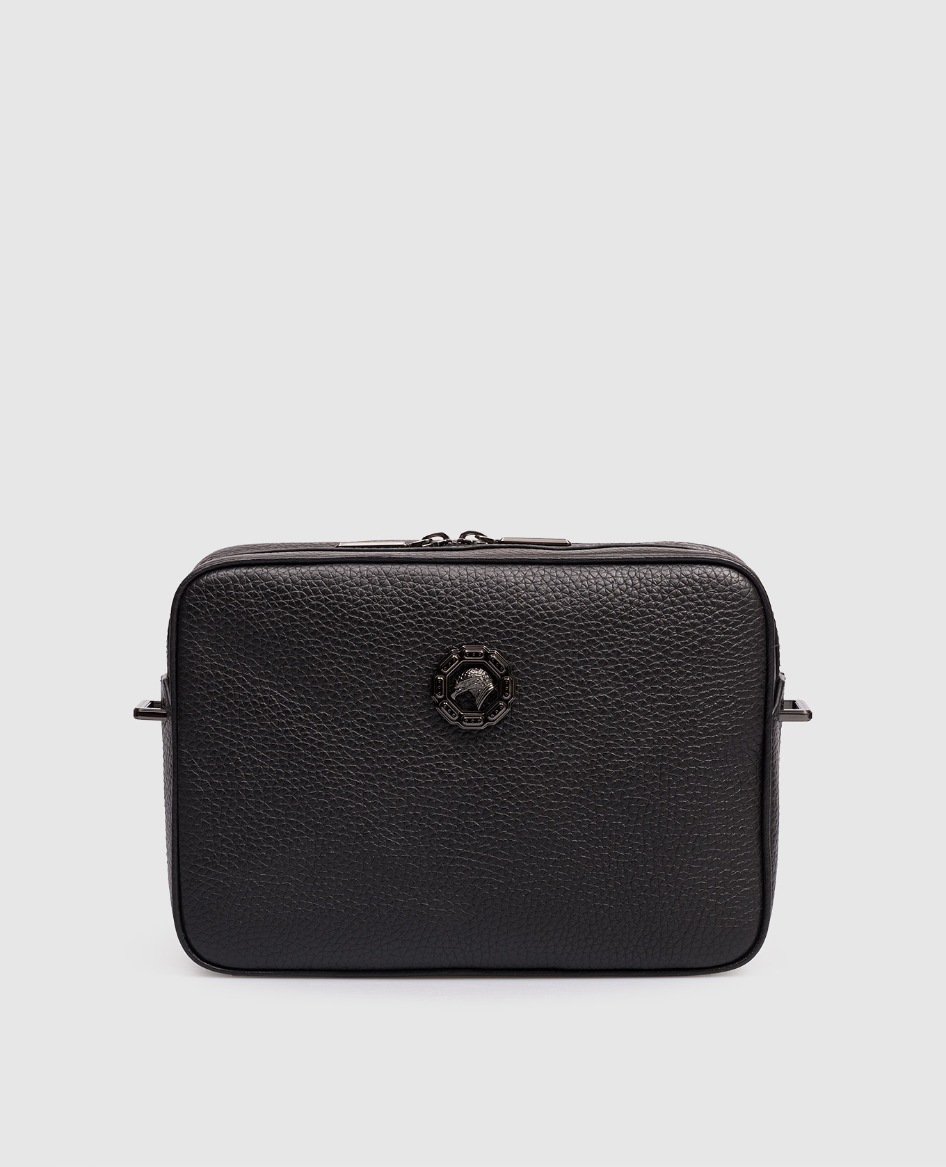 

Black leather bag with emblem Stefano Ricci