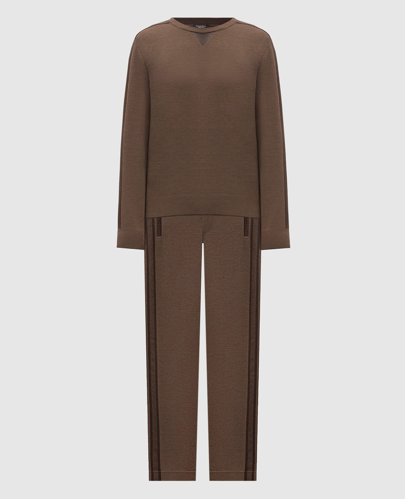 Brown wool and silk tracksuit Stefano Ricci