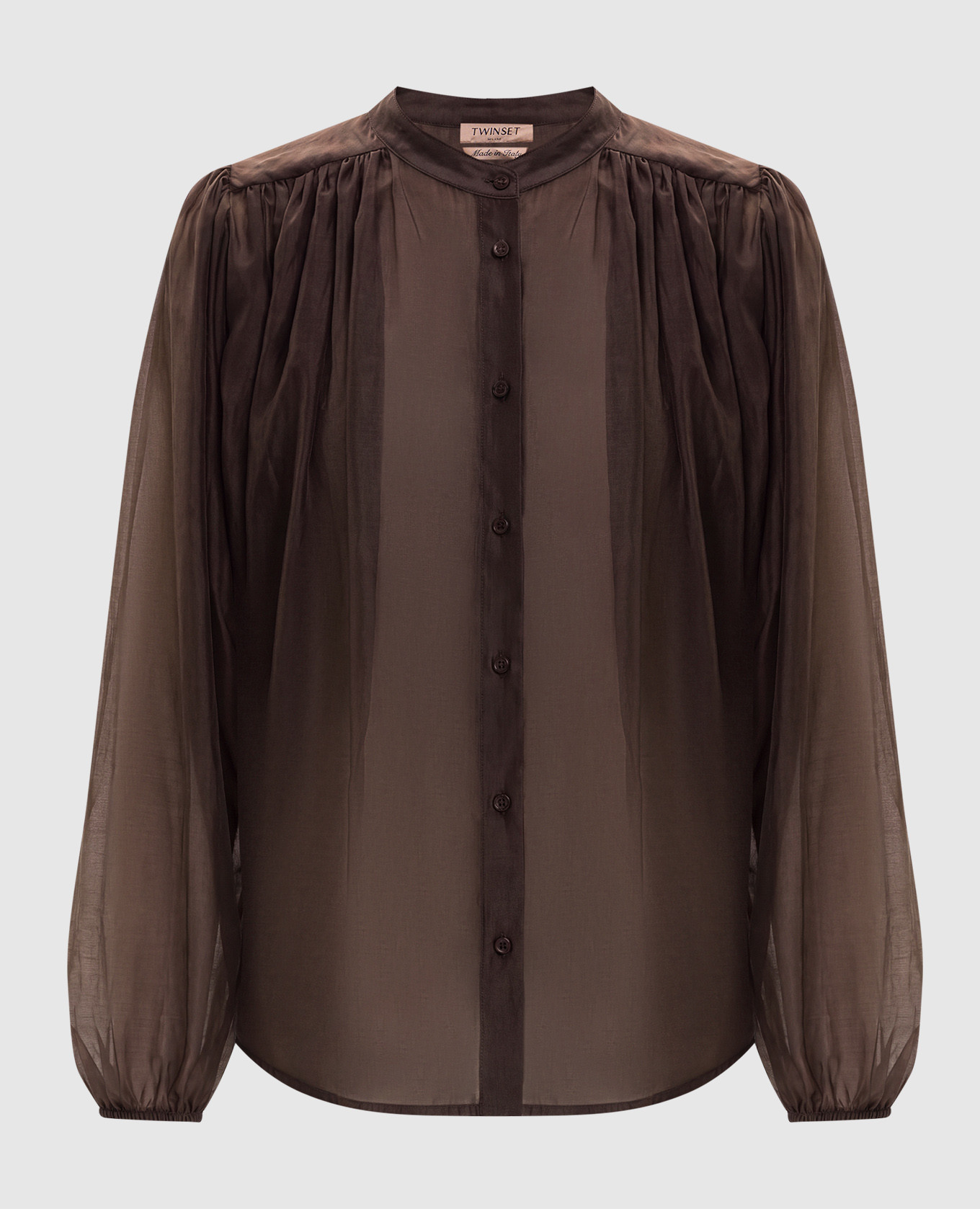 

Brown blouse with drapery Twinset
