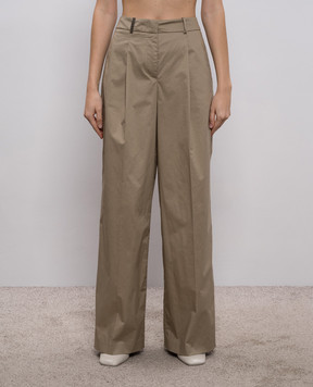 Peserico Khaki pants with monil chain A0468301979