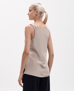 Max Mara Beige PAVIDO silk top MXMPAVIDO