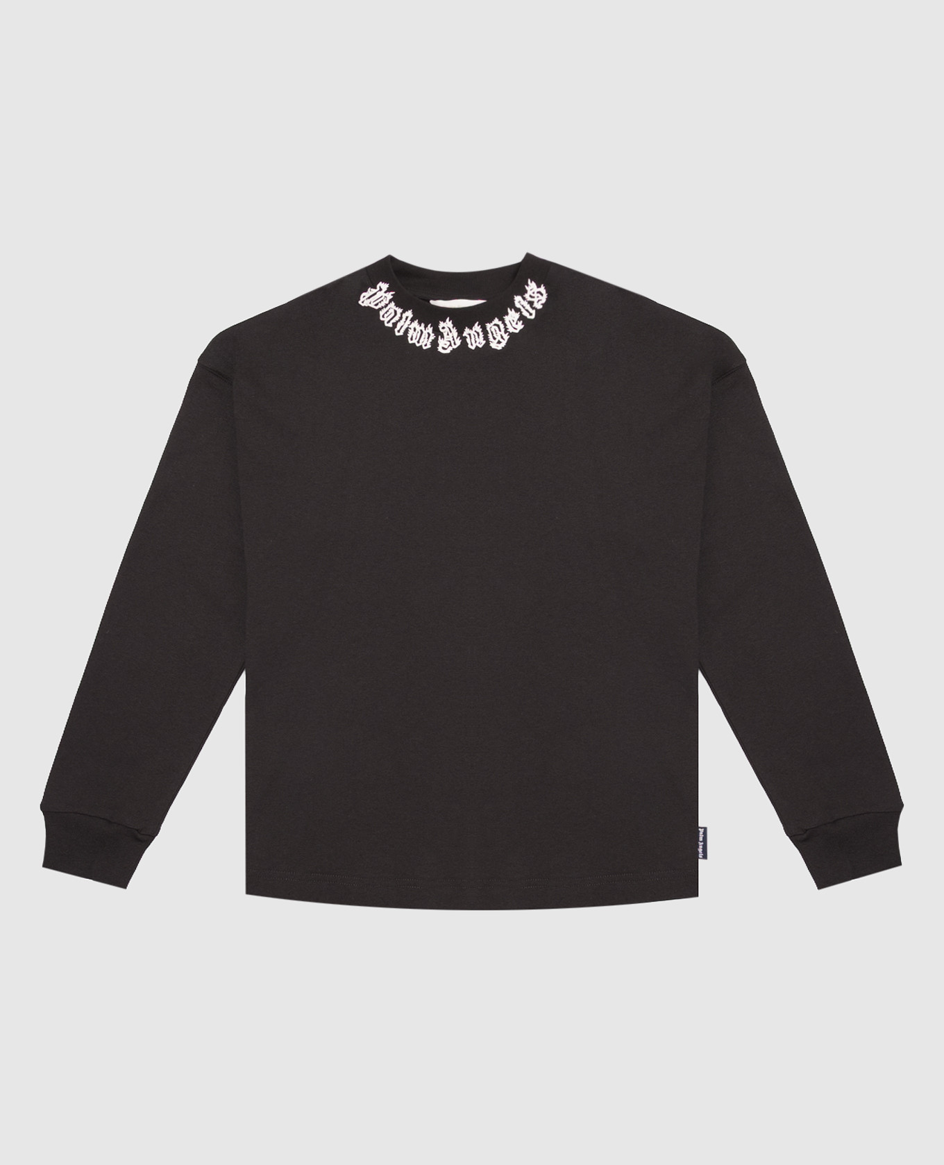 Children's black long-sleeve shirt with contrasting print Palm Angels