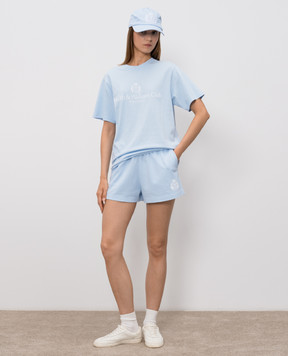Sporty & Rich H&W Crest Blue T-Shirt TO119710241BL90