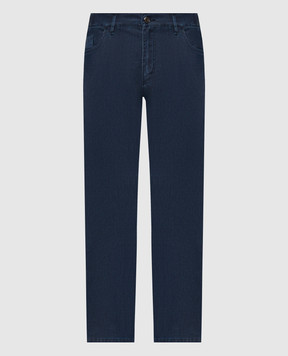 Castangia dal 1850 Blue jeans with logo patch GDPCA311S26