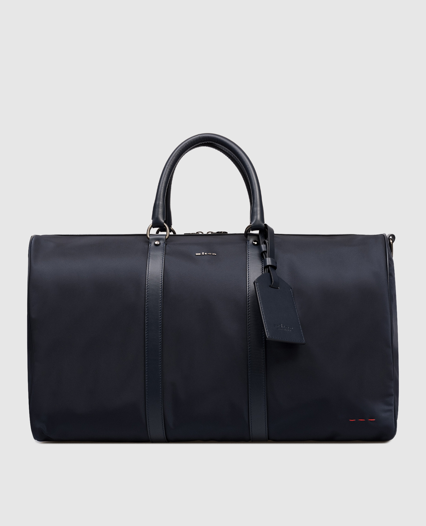 

Blue travel bag with textured logo Kiton