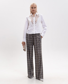 Ermanno Scervino White shirt with crystals D492K311APCTBQP