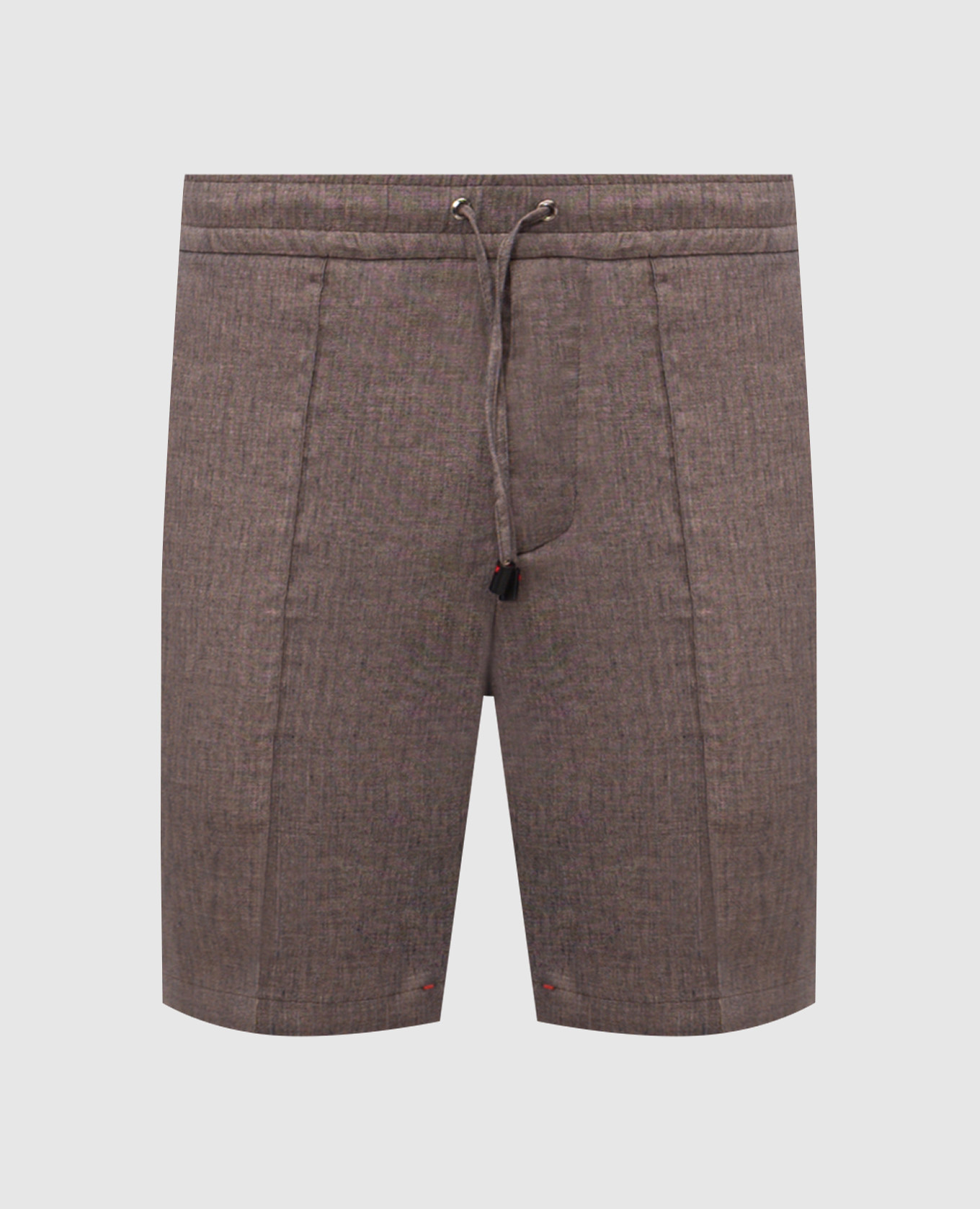 Brown linen shorts