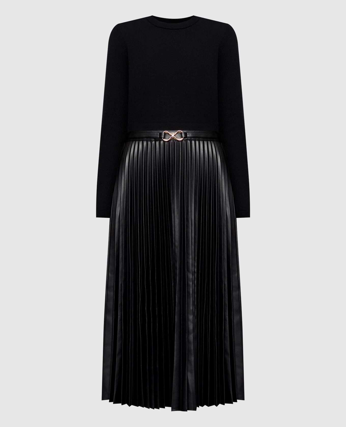 Black dress with pleating