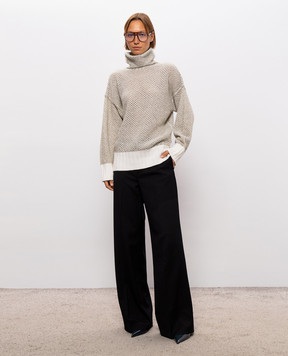Twinset Ivory sweater with lurex 262TF3010
