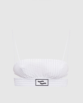 SSHEENA Timido white striped top 26SSTIMIDOTS26003