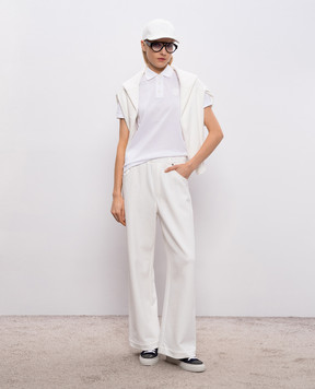 Brunello Cucinelli White polo shirt with logo patch ML944VT205