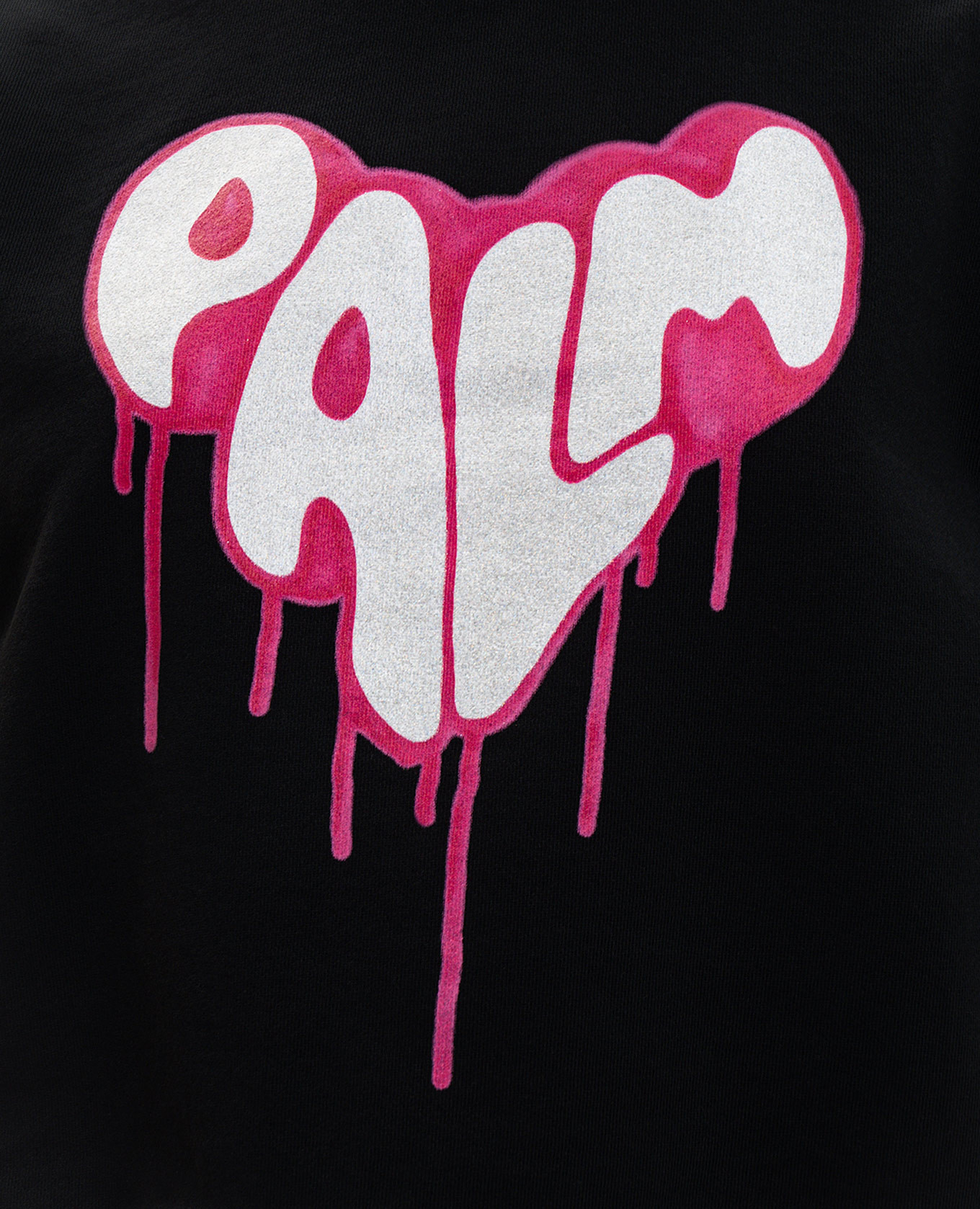 Black sweatshirt with logo print Palm Angels 5