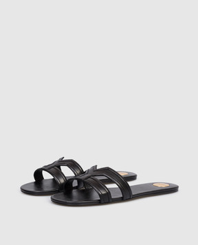 Saint Laurent Black leather flip-flops MABROUKA 86185325V00