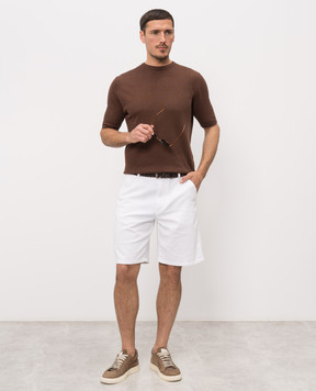 Morgano Brown linen t-shirt 733146901