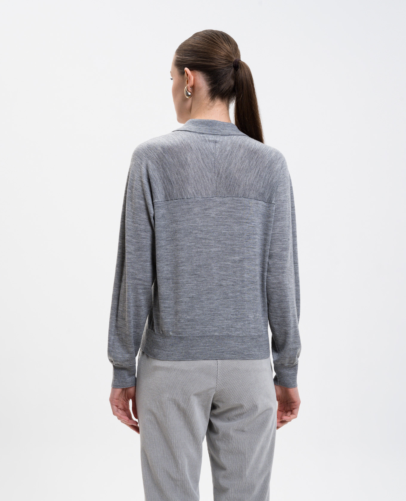 

Grey melange wool pullover Peserico